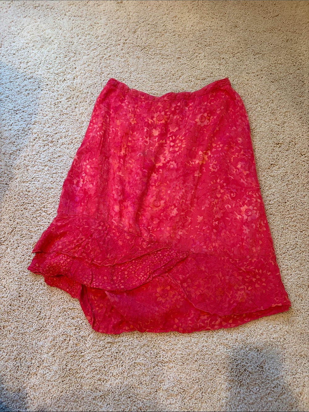 Nomadic Traders Pink Tiered Lace Skirt